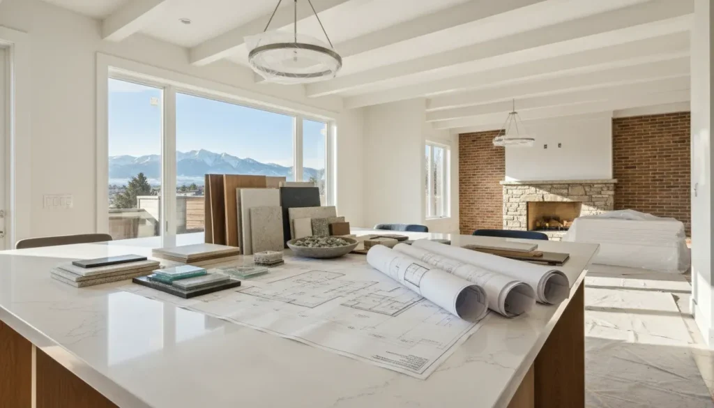 Home renovation vs home remodeling planning materials for a Denver design-build project