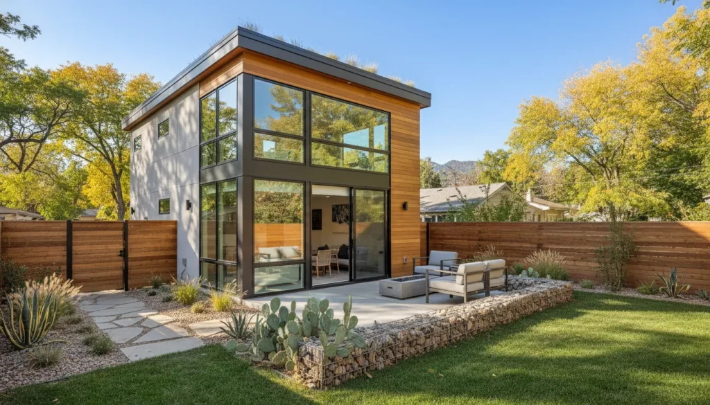 Modern accessory dwelling unit in a Denver backyard