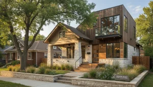 Modern Platt Park Denver bungalow with second-story addition and front porch