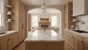 Contemporary Denver kitchen renovation with coordinated cabinetry and lighting